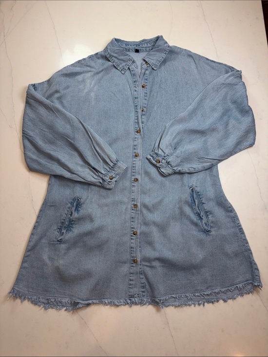 Dresses & Skirts - Light Wash Denim Button-Front Dress